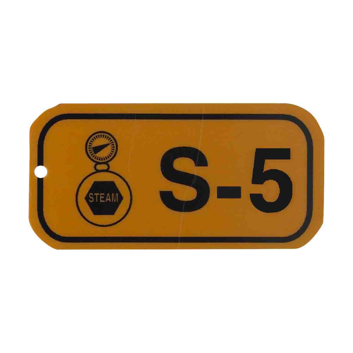 105703 1.5"X3" ENERGY TAGS BLK/ORG,S-5, 25/PK