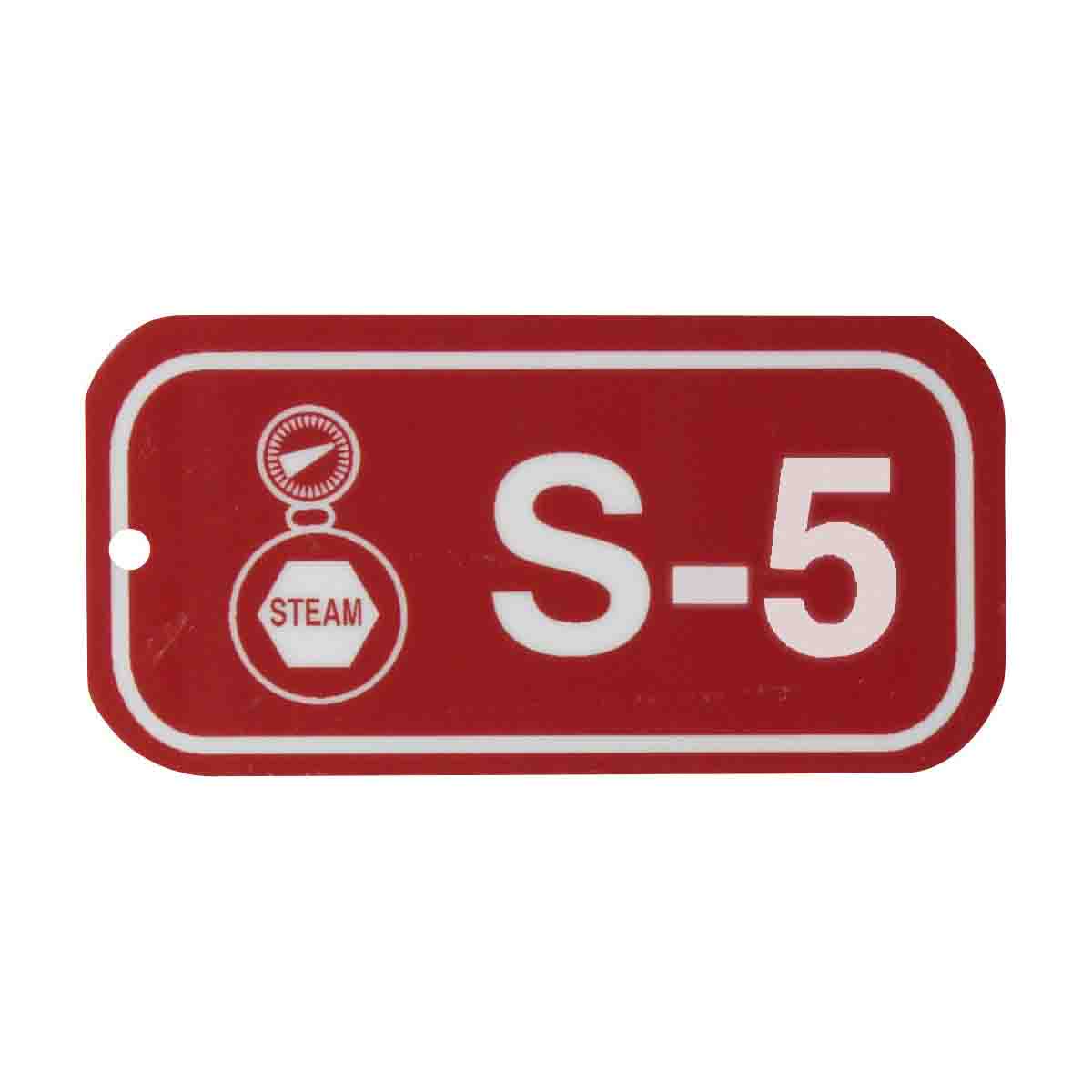 105693 1.5"X3" ENERGY TAGS WHT/RED,S-5, 25/PK