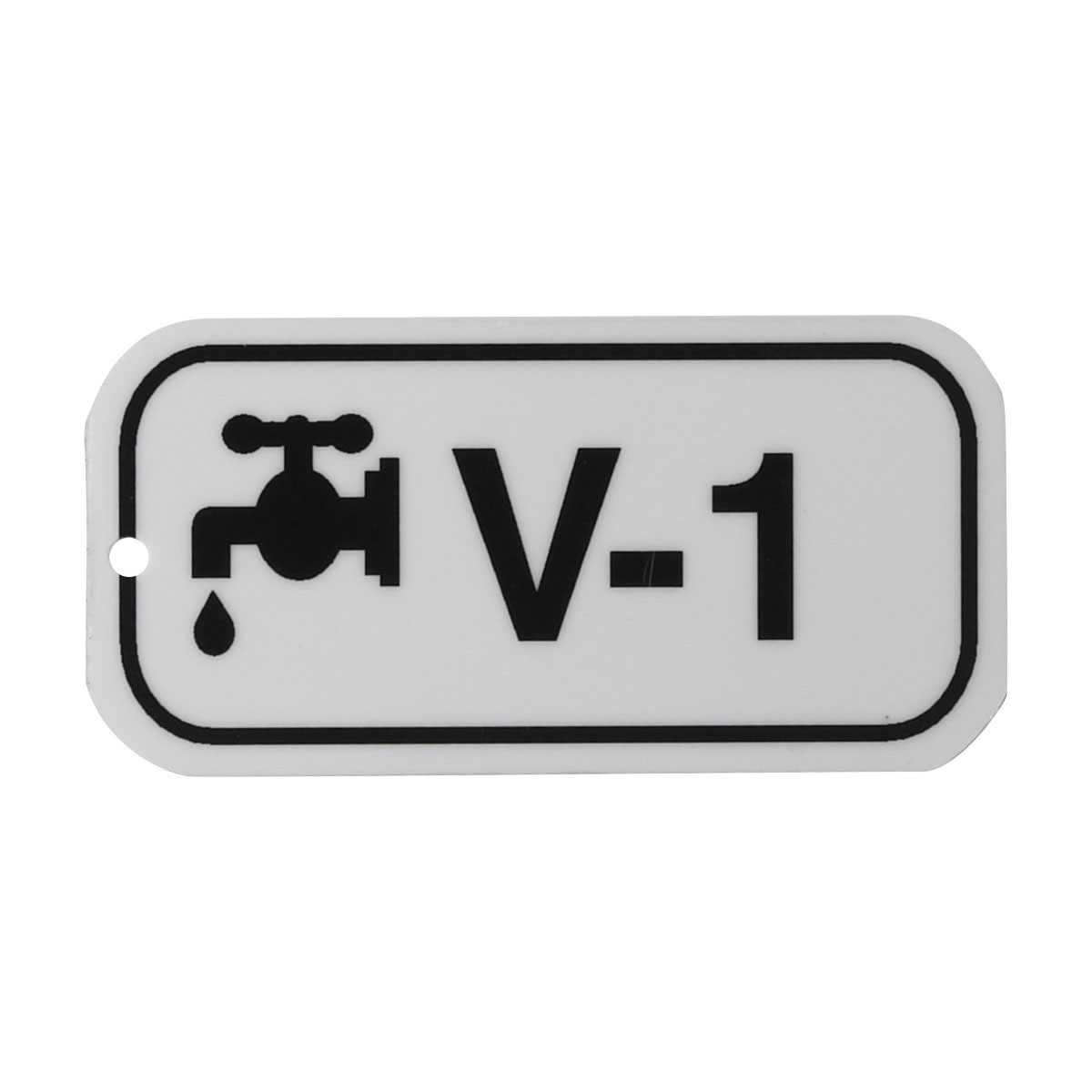 105704 1.5"X3" ENERGY TAGS BLK/WHT,V-1, 25/PK