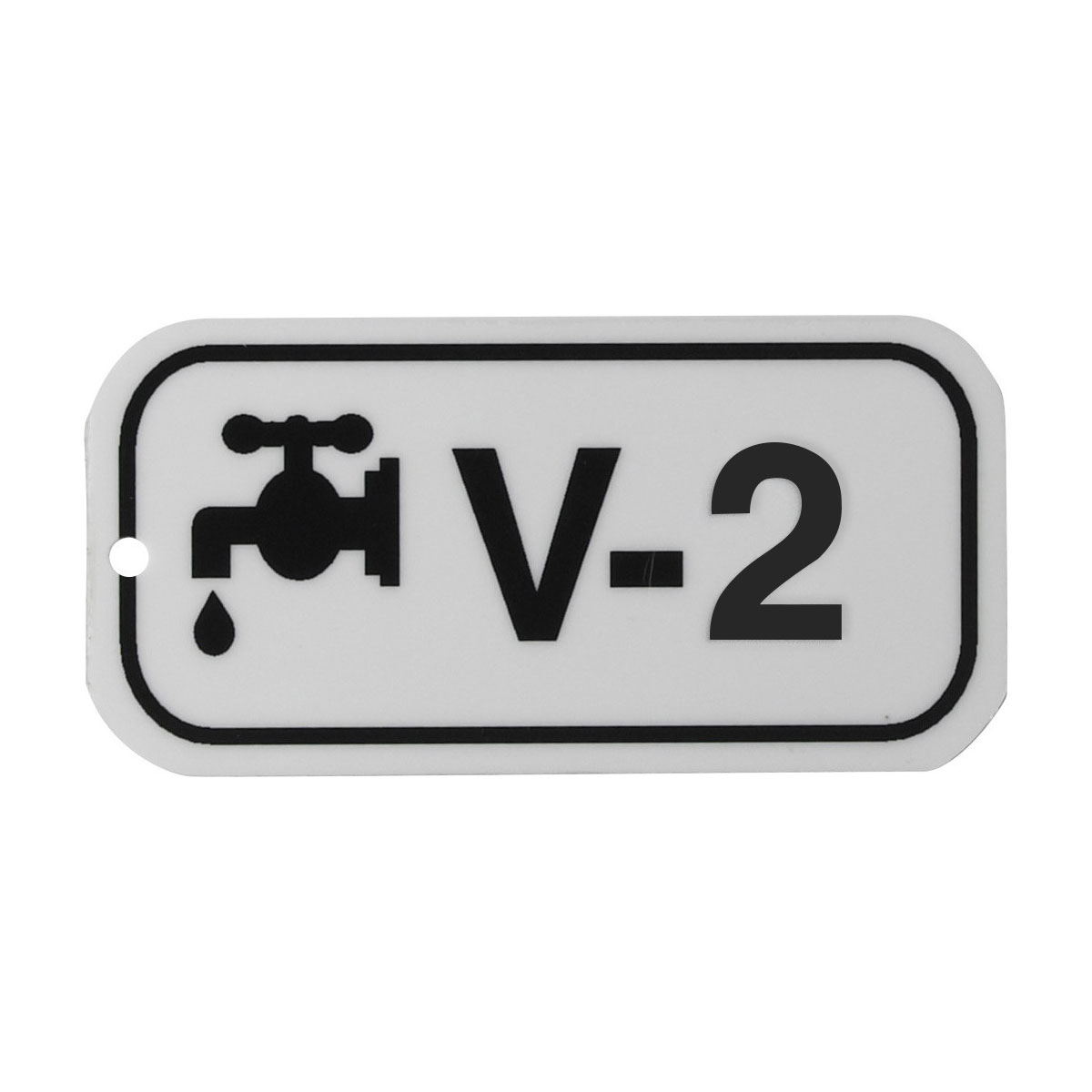 105705 1.5"X3" ENERGY TAGS BLK/WHT,V-2, 25/PK