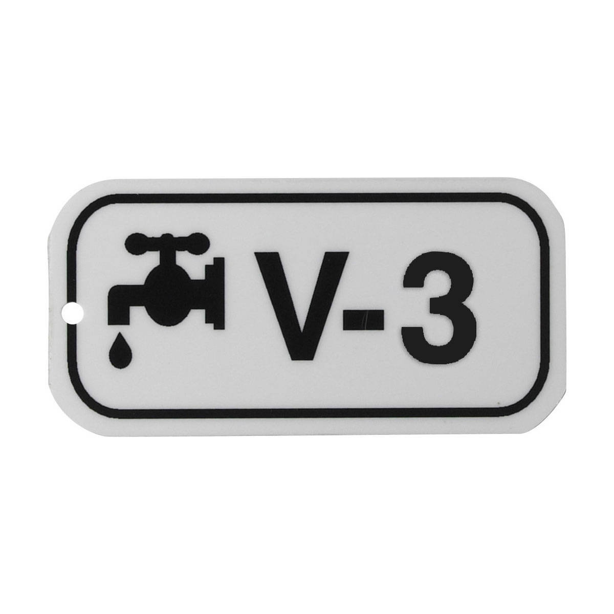 105706 1.5"X3" ENERGY TAGS BLK/WHT,V-3, 25/PK