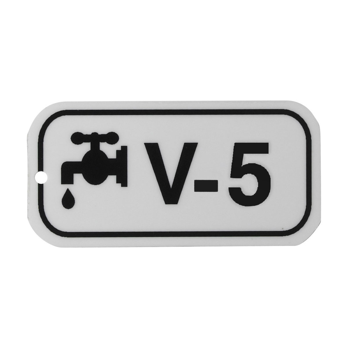 105668 1.5"X3" ENERGY TAGS BLK/WHT,V-5, 5/PK