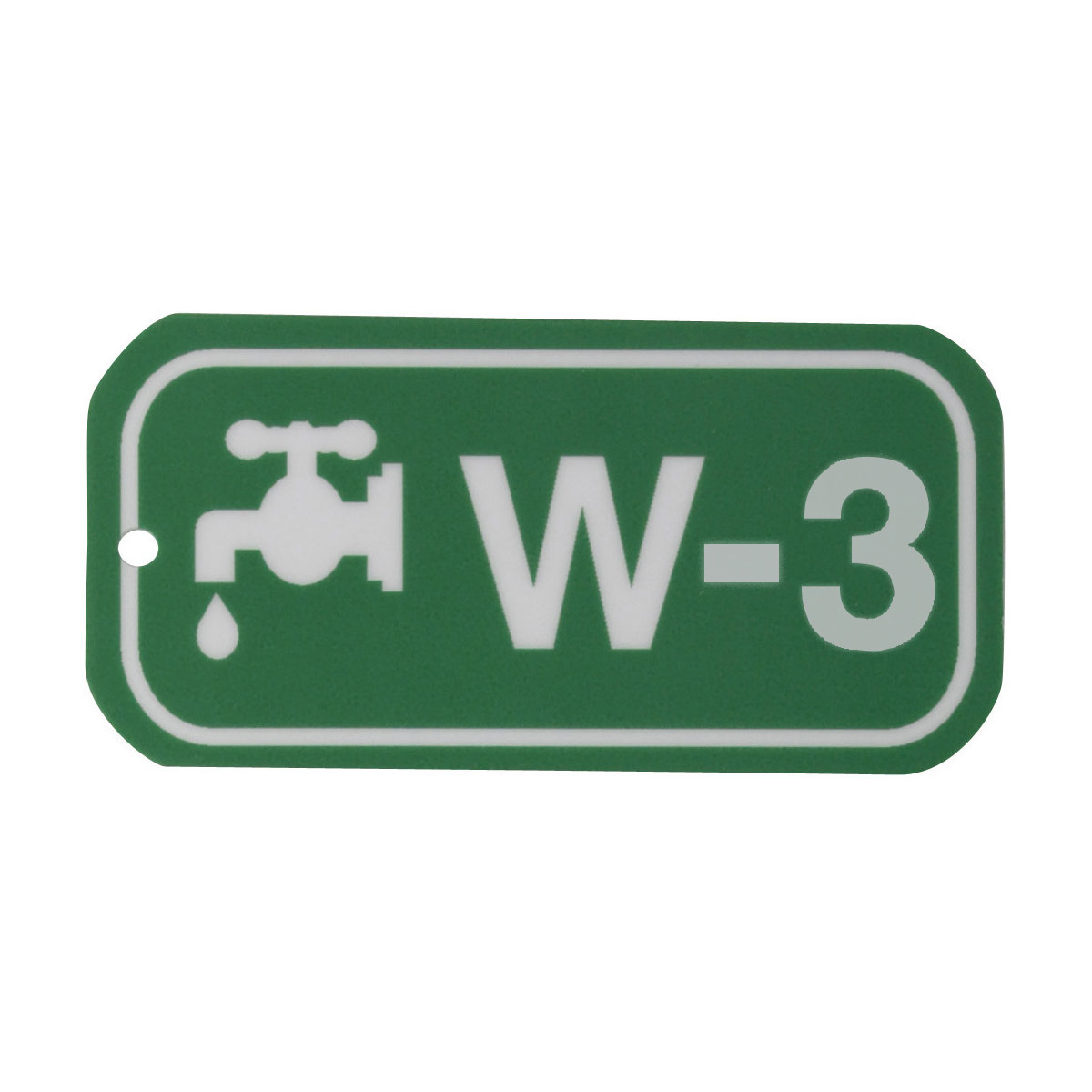 105686 1.5"X3" ENERGY TAGS WHT/GRN,W-3, 25/PK