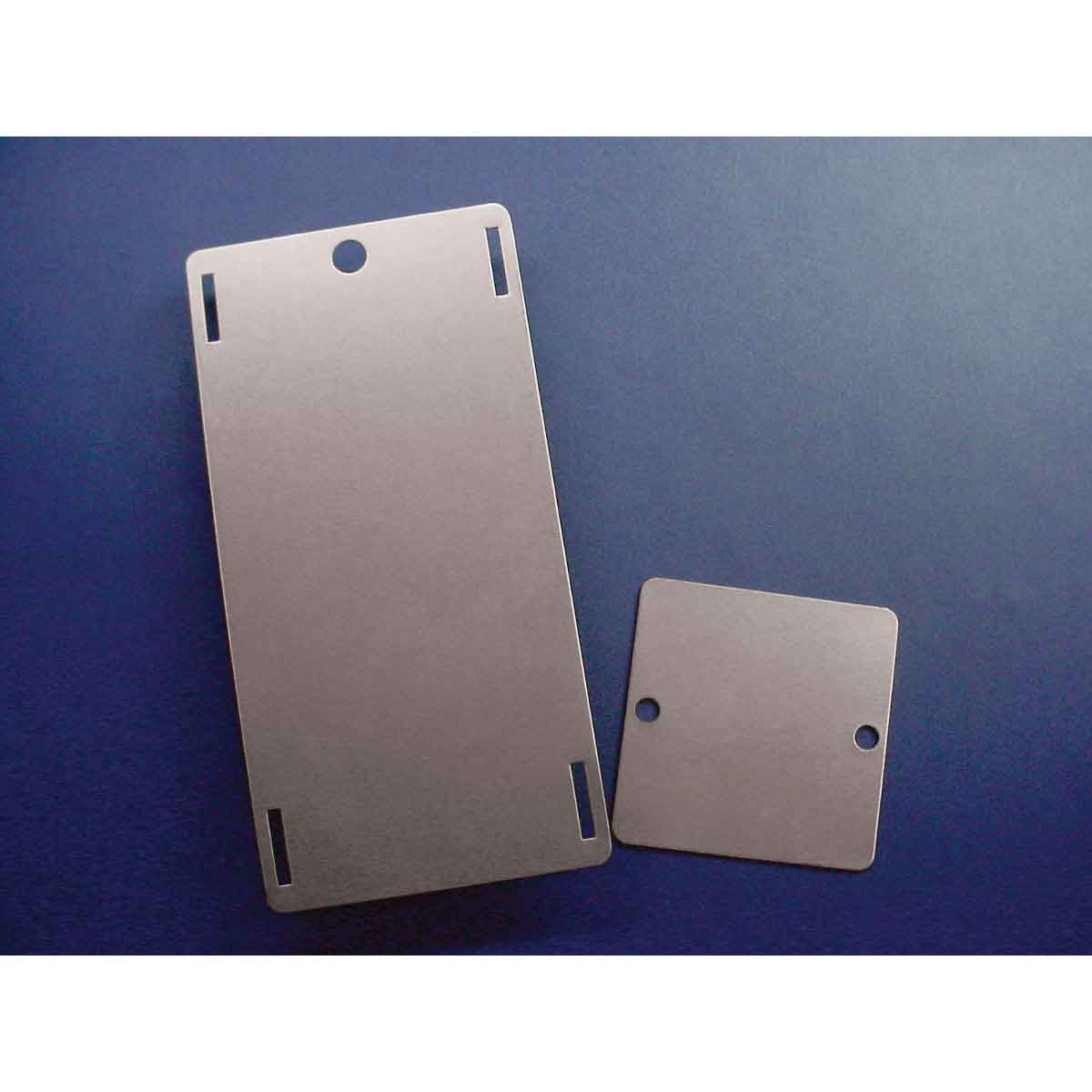 89227 B748 SS TAGS 2.5"X5" BLANK 10/PACKAGE