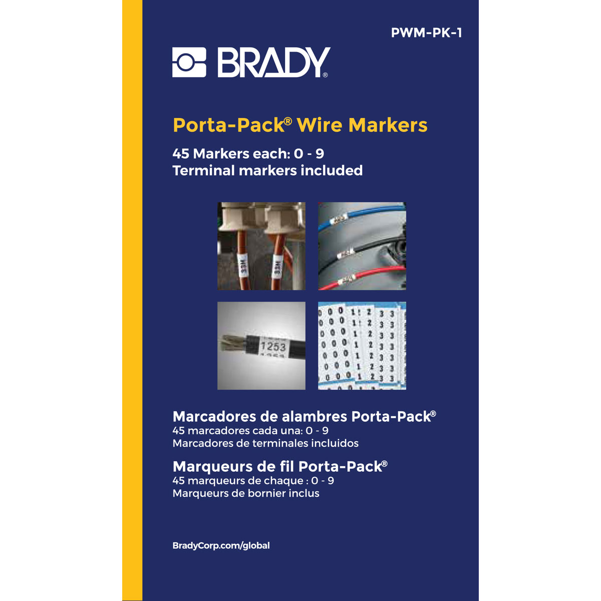 Brady PWM-PK-1 1-45 & PWM-PK-1 0-9  Porta-Pak Wire Markers Book Booklet Legend 5053184706331