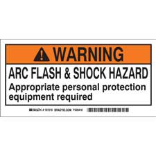 Packs of 10 BRADY 101519 Arc Flash Protection Label 