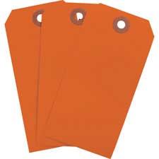 Blank, Red Tag, 3 3/4 x 1 7/8, Pack of 100