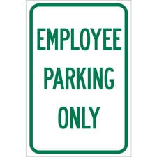 Employee Parking Only Sign - Brady Part: 103698 | Brady | BradyID.com