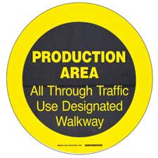 PRODUCTION AREA ToughStripe Floor Sign - Brady Part: 104513 | Brady ...