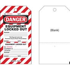 Two-Part Perforated Tag - DANGER Equipment Locked Out | Brady