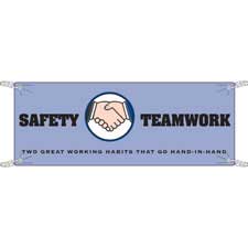 Safety Teamwork Two Great Working Habits That Go Hand-in-hand Sign 