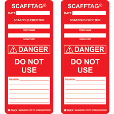 SCAFFTAG Inserts: SCAFFTAG DANGER DO NOT USE: DATE: SCAFFOLD ERECTOR ...