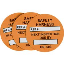 Universal Tag Safety Harness Inserts - Brady Part: UNI-UNI 503 ORANGE ...