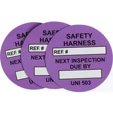 Universal Tag Safety Harness Inserts - Brady Part: UNI-UNI 503 PURPLE ...