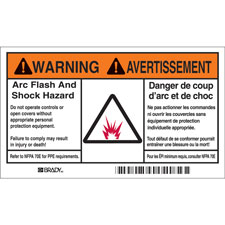 Brady 121162 Arc Flash Protection Label 