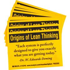 ORIGINS OF LEAN THINKING EACH SYSTEM IS PERFECTLY DESIGNED TO GIVE YOU EXACTLY WHAT YOU ARE… Labels
