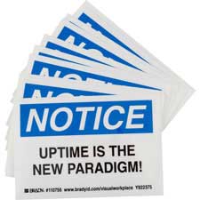 NOTICE UPTIME IS THE NEW PARADIGM! Labels