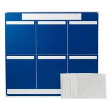 Brady Part: 114613 | Lean Communication Board - Blue, 6-Panel ...