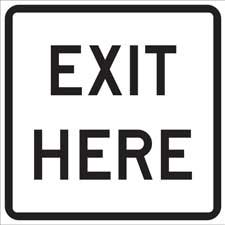 EXIT HERE Sign - Brady Part: 115473 | Brady | BradyIndia.co.in