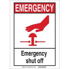 EMERGENCY Shut Off Sign | Brady | BradyCanada.ca