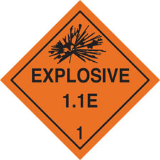 Explosive 1.1E Labels - Brady Part: 121427 | Brady | BradyIndia.co.in