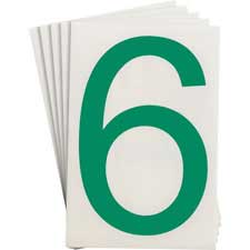 Standard Number Code Sticker Green Brady Part: 121886 | 8
