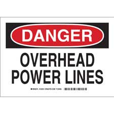 Brady Part: 123614 | DANGER Overhead Power Lines Sign | BradyID.com