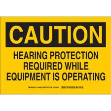 ANSI METAL Sign Hearing Protection Required Beyond This Point Caution OSHA 
