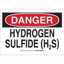 DANGER Hydrogen Sulfide (H2S) Sign | Brady | BradyID.com