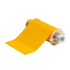 All Weather Permanent Adhesive Vinyl Label Tape for BBP85 Printer  7" x 10" Yellow