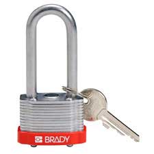 Brady 123240 White Key Retaining Steel Padlocks Black 