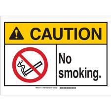 CAUTION No Smoking. Sign | Brady | BradyCanada.ca