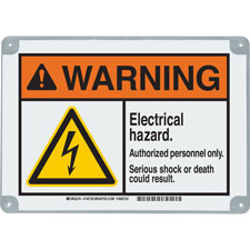 ToughWash WARNING Electrical Hazard Authorized Personnel Only Shock Or Death Could Result Sign