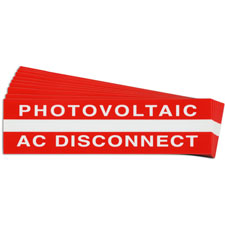 Pre-Printed SOLAR AC DISCONNECT Warning Labels