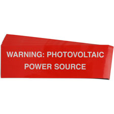 Pre-Printed SOLAR PV POWER SOURCE Warning Labels