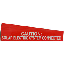 Pre-Printed SOLAR SYSTEM CONNECTED Warning Labels
