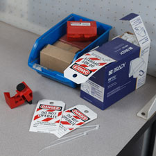 RipTag Danger Do Not Operate Safety Tag Roll with Red Stripes - Brady ...