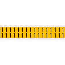 0625" Character Height Black on Yellow Outdoor Numbers and Letters