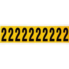 2" Character Height Black on Yellow Outdoor Numbers and Letters