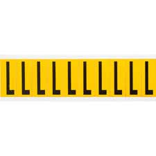 2" Character Height Black on Yellow Outdoor Numbers and Letters
