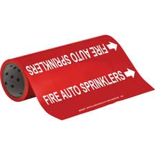 FIRE AUTO SPRINKLERS Roll Form Pipe Marker
