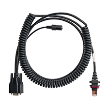 Plug Cable for V2200 Wired Barcode Scanner - 9.8' (3m), Coiled RS-232 to RJ50 Cable