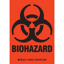 Biohazard Labels - Brady Part: 18766LS | Brady | BradyID.com