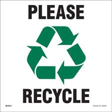 Please Recycle Labels - Brady Part: 20642LFLS | Brady | BradyID.com