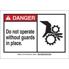 Legend Do Not Operate Without Guards 7 X 10 Brady 47060 Premium Fiberglass Machine & Operational Sign Legend Do Not Operate Without Guards 7 X 10 Brady 47060 Premium Fiberglass Machine & Operational Sign