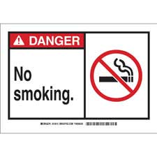 DANGER No Smoking. Sign | Brady | BradyID.com