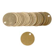Brady 871831 1/2 Diameter Stamped Brass Valve Tags LegendDHW Numbers 076-100 25 per Package LegendDHW 25 per Package 
