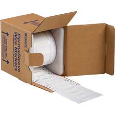 PermaSleeve Low Smoke Zero Halogen Heat Shrink Labels 12" Dia for 3" Core Printers - 05" White