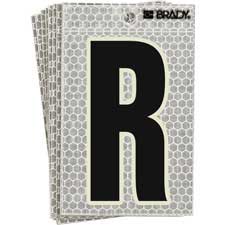 Brady Part: 9713-K, 97666, 1 Character Height Black on White Outdoor  Numbers and Letters