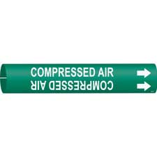 COMPRESSED AIR Snap-On/Strap-On Pipe Marker | Brady | BradyID.com